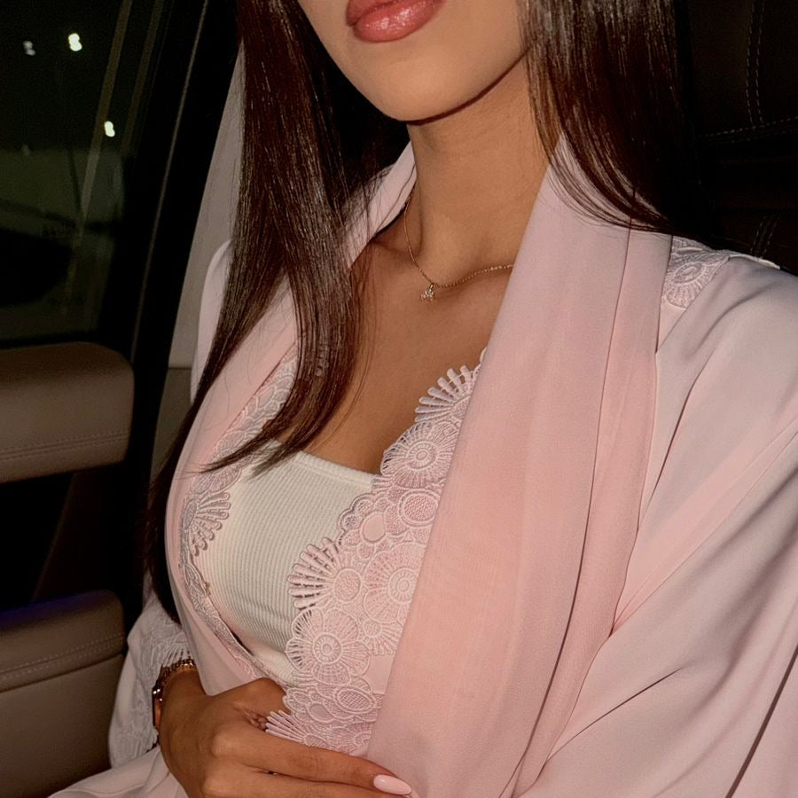 Glimore Bloom Lace Abaya