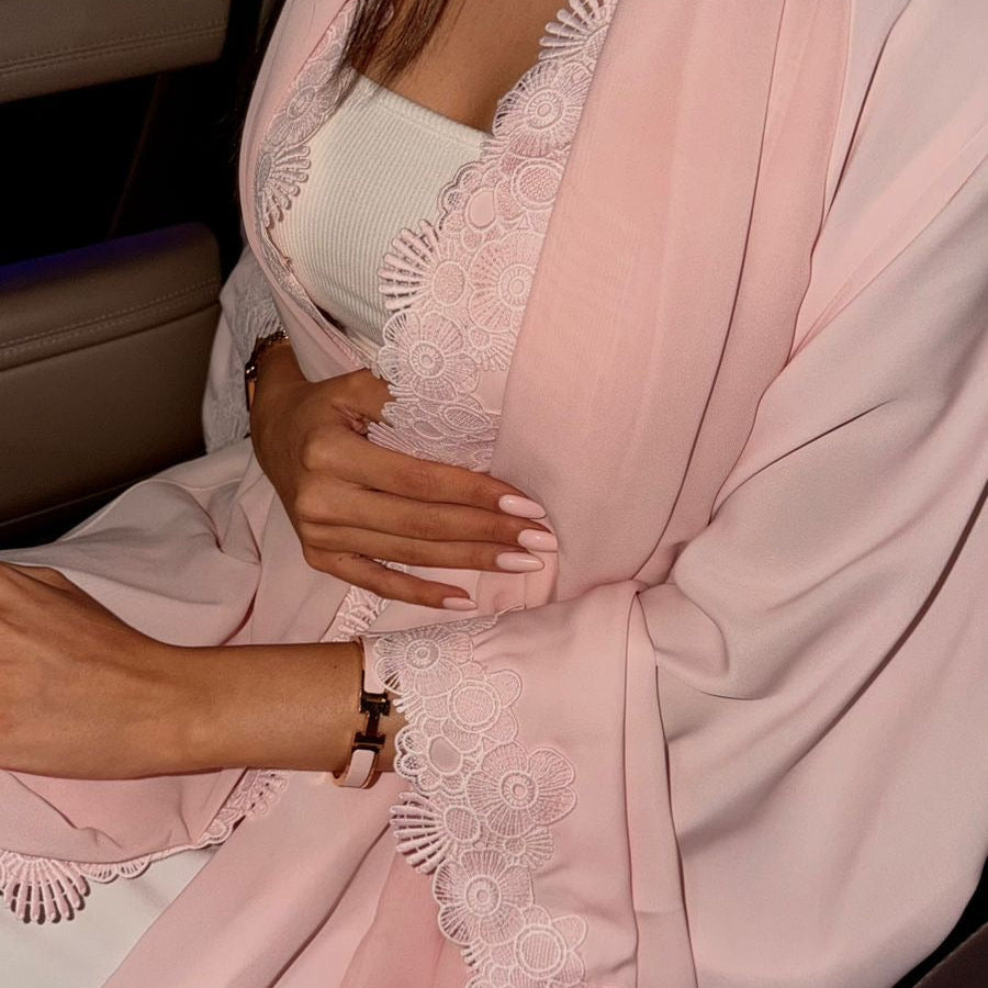 Glimore Bloom Lace Abaya
