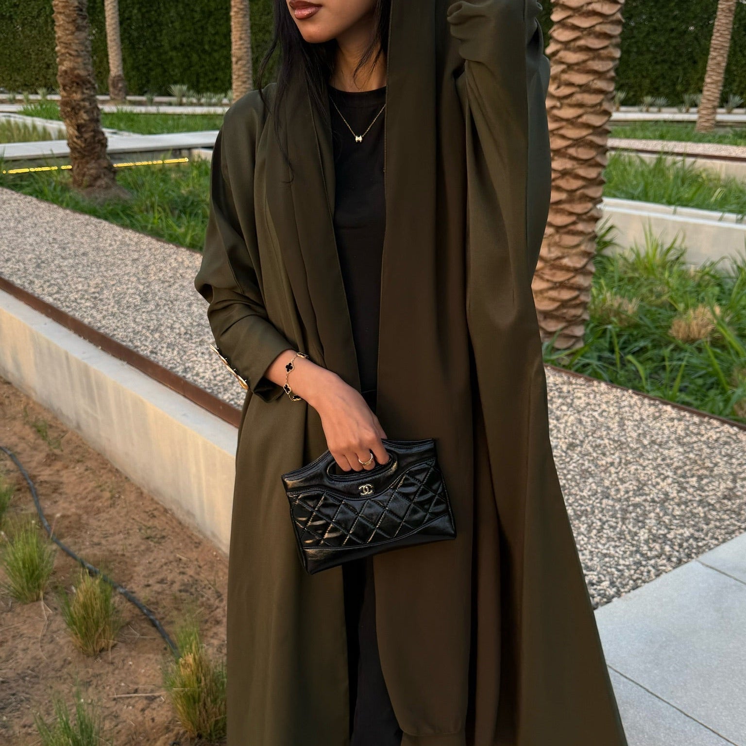 Glimore Luxe Half-Bisht Abaya